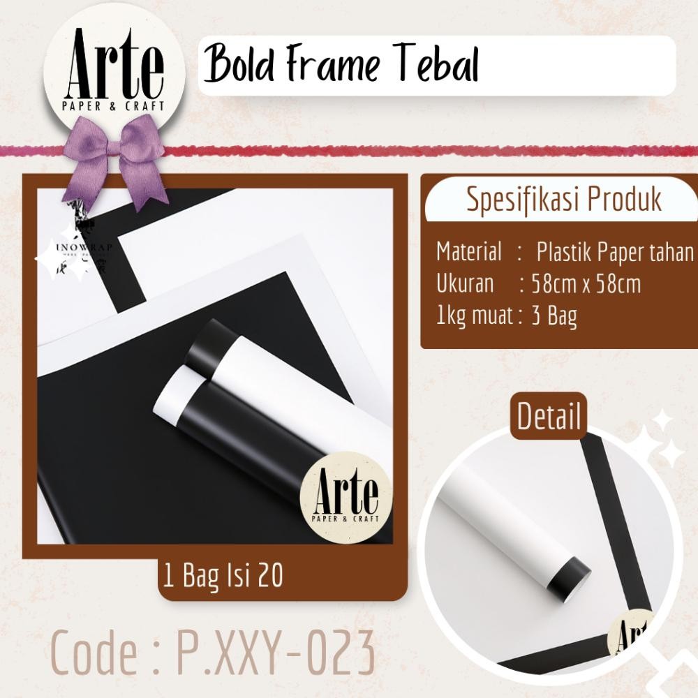 

20 Lembar Cellophane Bold Frame Tebal Gold Black Red Pink Sinowrap Ori Kertas Buket Bunga Korean Waterproof Flower Wrapping Paper Calor Kado Arte Grosir Florist Supply Jakarta Bekasi P.XXY-023 Nugi