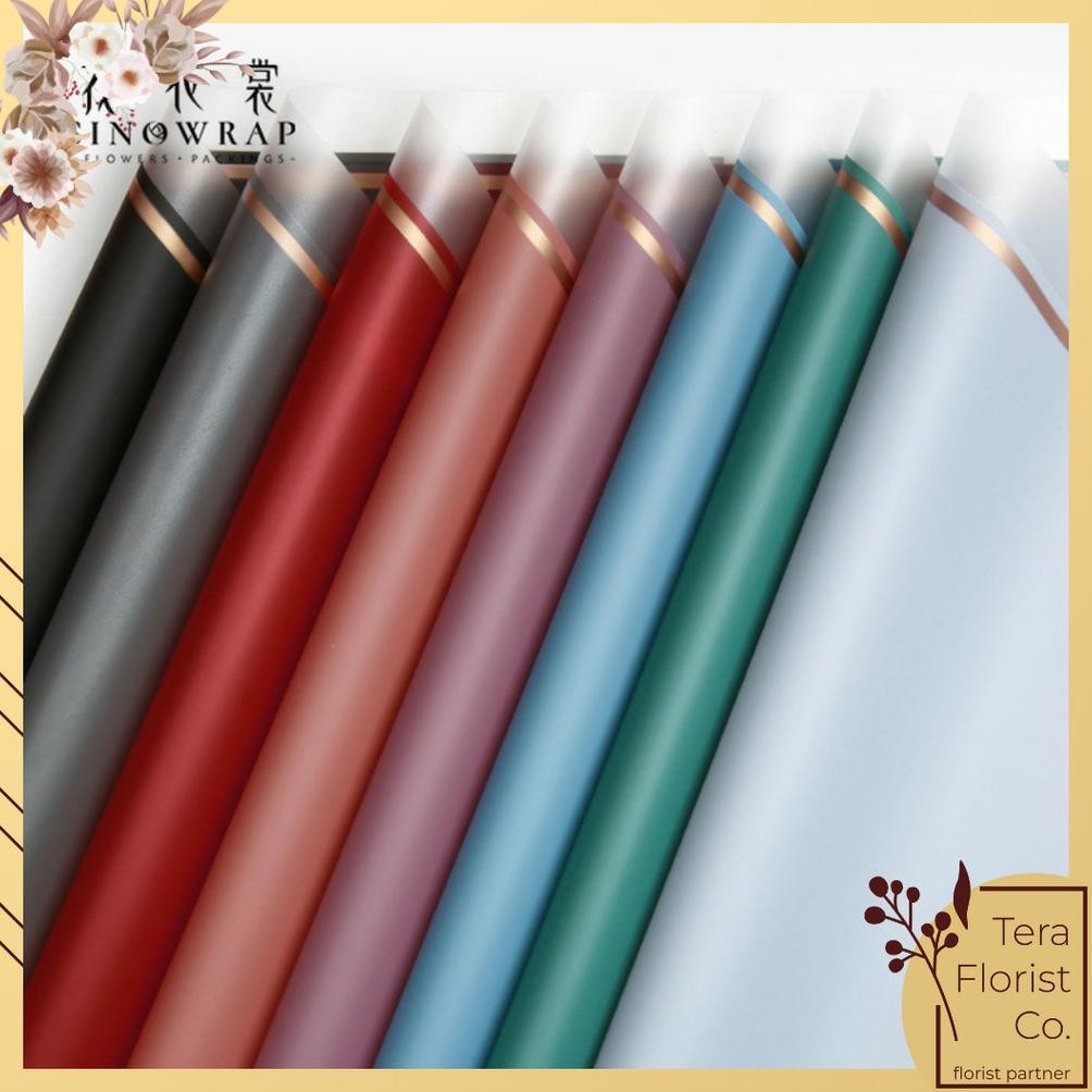 

20 Lembar Cellophane Frame Tebal Kertas Bunga Flower Wrapping Kertas Buket Wrap Paper Bungkus Bouquet Waterproof Pembungkus Kado P.HX-038B Nugi