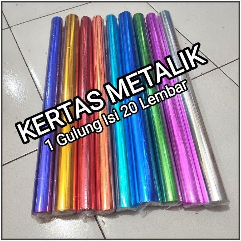 

1 Gulung Kertas Mas Metalik isi 20 Lembar ( 8 PILIHAN WARNA ) Nugi
