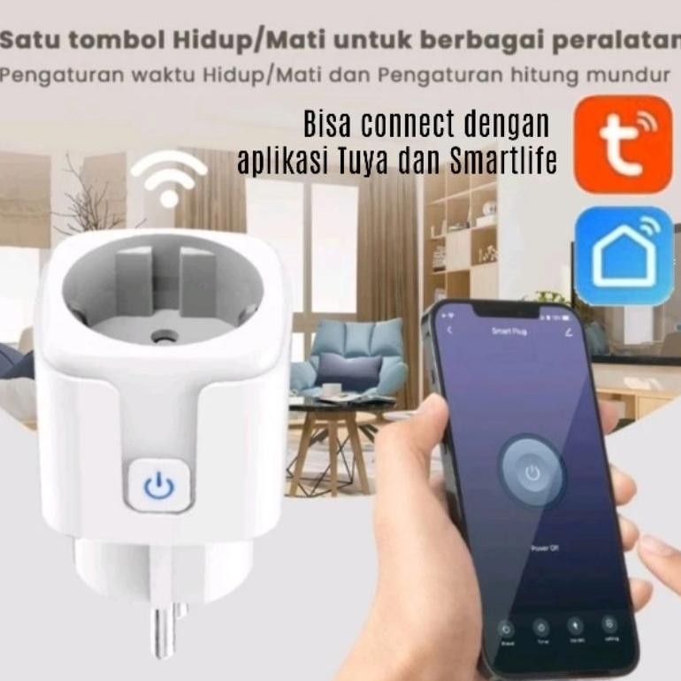 Wifi Smart Plug Socket 16A / Wifi Stop Kontak Colokan Smart Switch