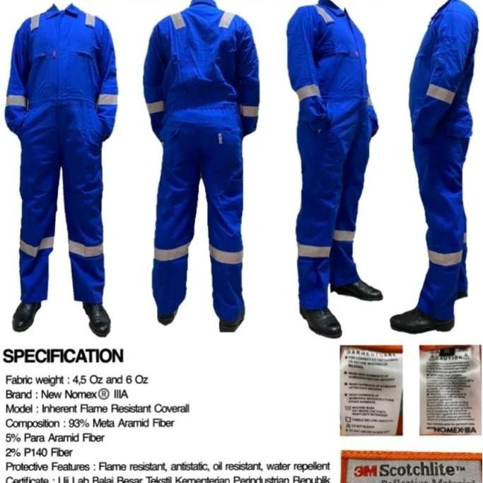 BAJU ANTI API NOMEX IIIA BERSERTIFIKAT ASLI / WEARPACK NOMEX 3A