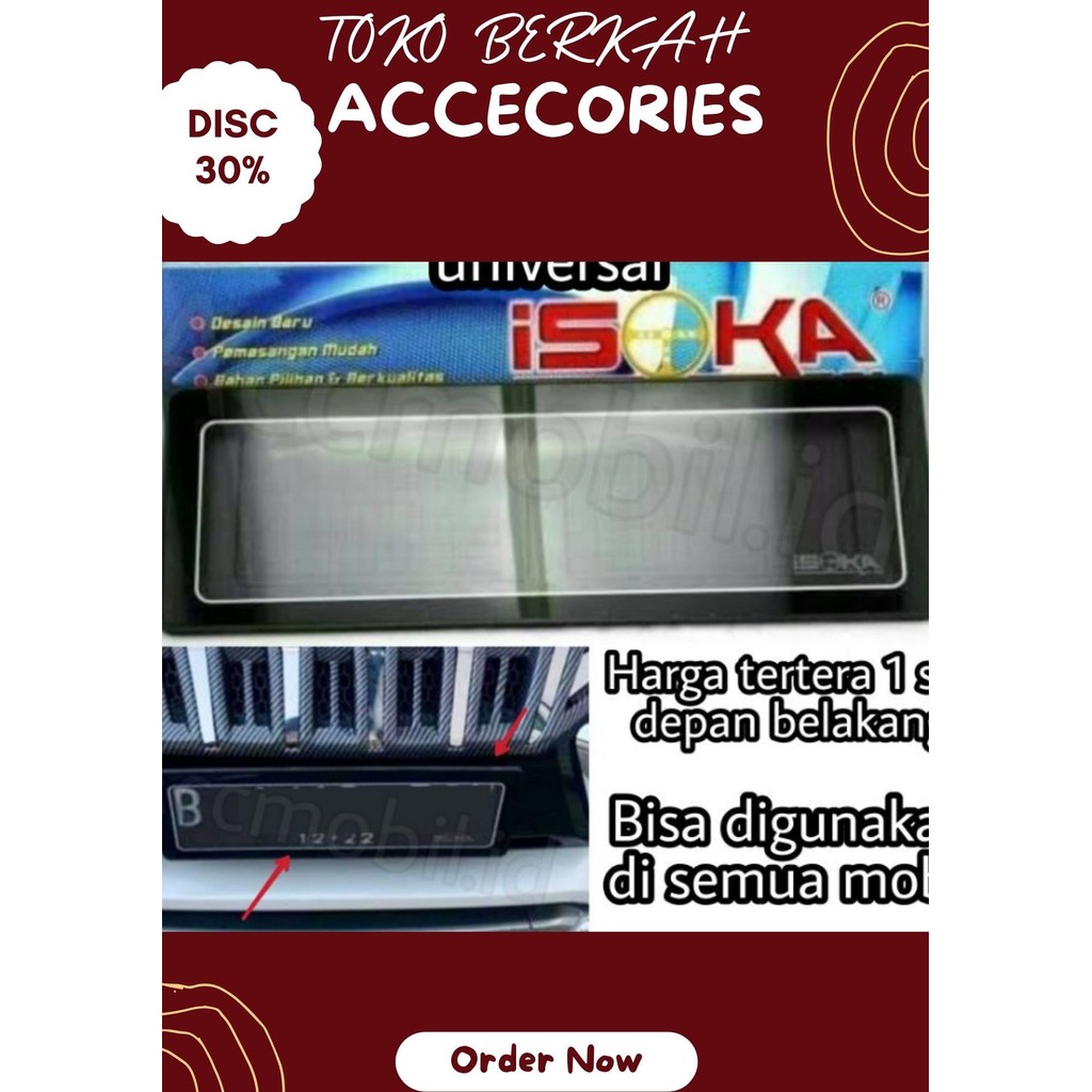 VARIASI MOBIL XENIA - Tatakan plat nomor akrilik mobil universal - cover plat nomor mobil acrilik - 