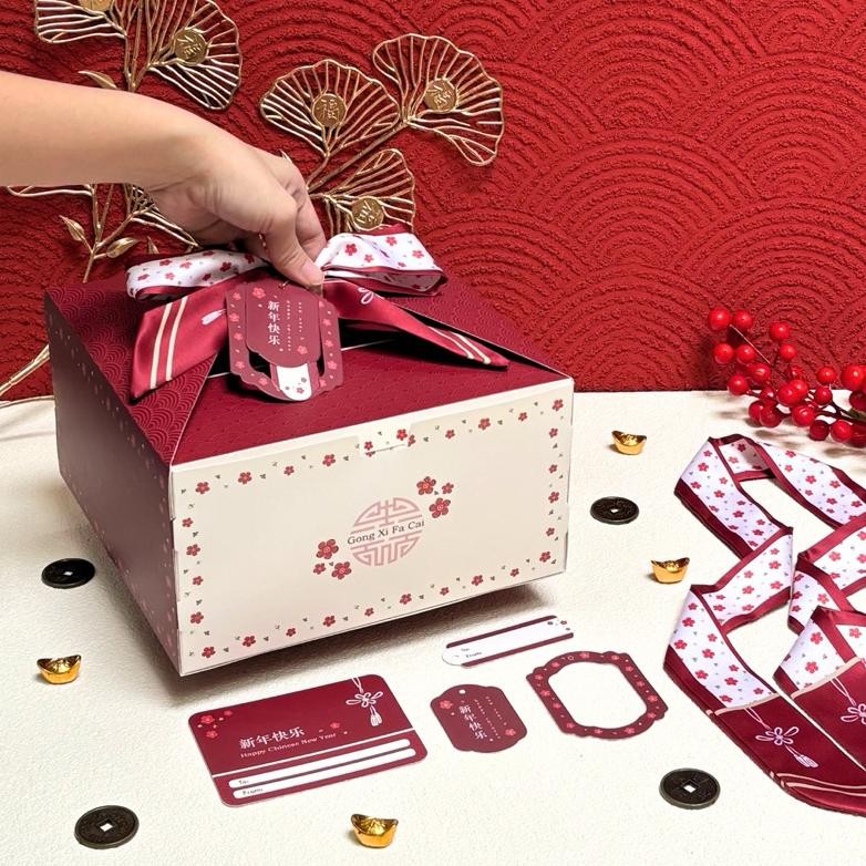 

5 Set Box Jinjing Twilly Tian 20x20x12cm 22x22x12cm 25x25x10cm Box Kue Lapis Imlek Nugi