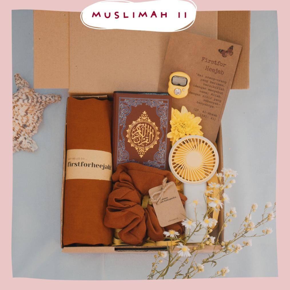 

(MUSLIMAH II) Hampers Hijab Aesthetic | Exclusive Gift Box Kado Cewek Ulang Tahun Wisuda Lebaran Nugi