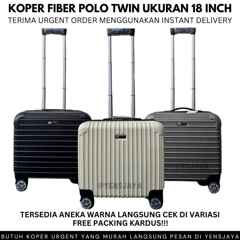 Terlaris Koper 18 Inch Polo Twin Cabin Size Kunci Kombinasi 3 Angka / Koper Cabin Pilot / Koper Impo