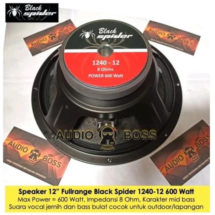 TERBARU - Speaker Fullrange 12 in Black Spider 1240 - 12 Mid Bass Lapangan