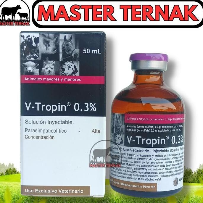 NEW V TROPIN 0.3% 50 ml-vtropin Hewan Sapi Kucing Kambing  dll