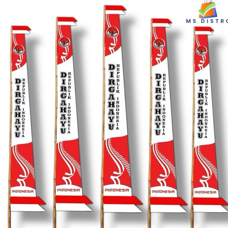 Umbul Umbul Dirgahayu Jumbo Ukuran 4 Meter Ready