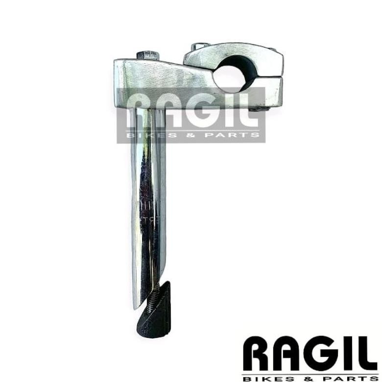 Stem Stang Sepeda Bmx Kotak Tahu Hitam Chrome Krom Stok Handlebar 22.2 Insert 21.1 Alloy