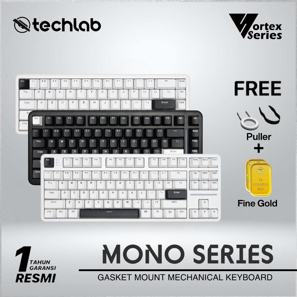 Terlaris Vortexseries Mono Series Gasket Mount Mechanical Keyboard 65 75 87 / Tkl Layout | Vortex Se