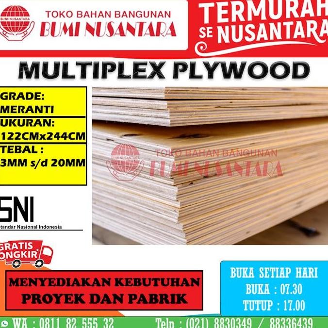 Triplex 3mm 4mm 6mm sampai 18mm Multiplex Plywood