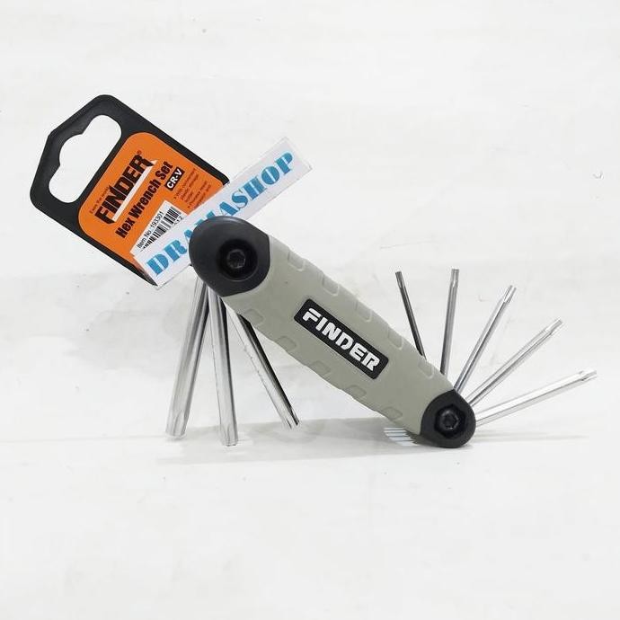 Hex Key Kunci L Bintang lipat mini kecil folding torx key set 8pcs