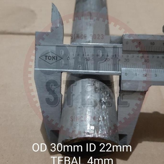 pipa besi seamless OD 30mm ID 22mm TEBAL 4mm