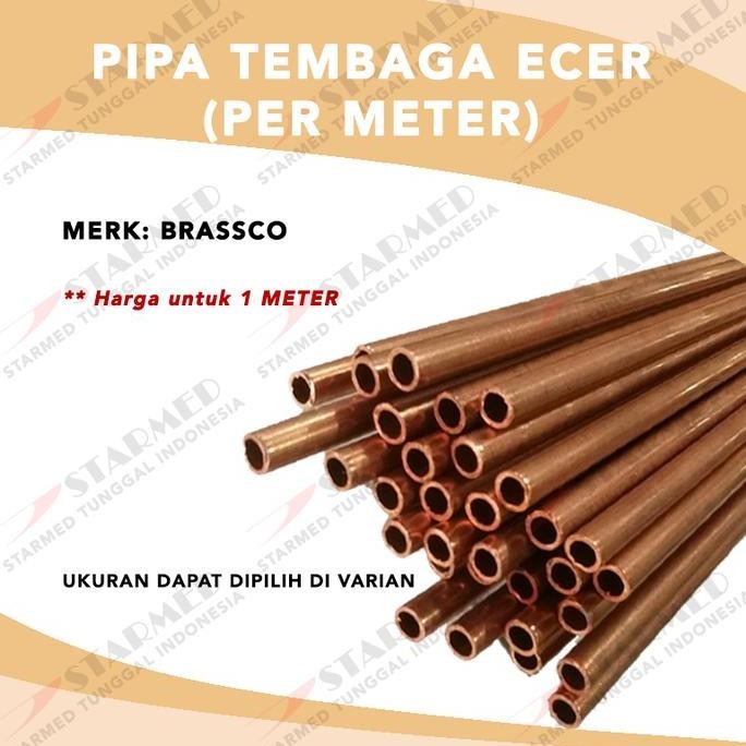 Brassco Pipa Tembaga Ecer Per Meter - Pipa AC Ecer