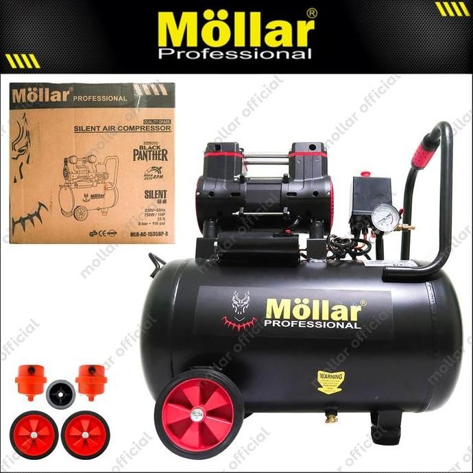 MOLLAR AC1525BP-R Kompresor Angin SILENT 1 HP 25 Liter