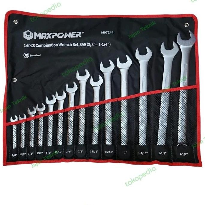 Kunci ring pas set inchi 14pcs / Ring pas inchi