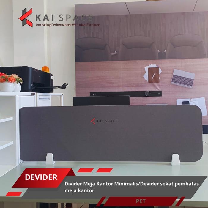 Sekat Pembatas Meja Kantor - Table Divider Grey 100Cm