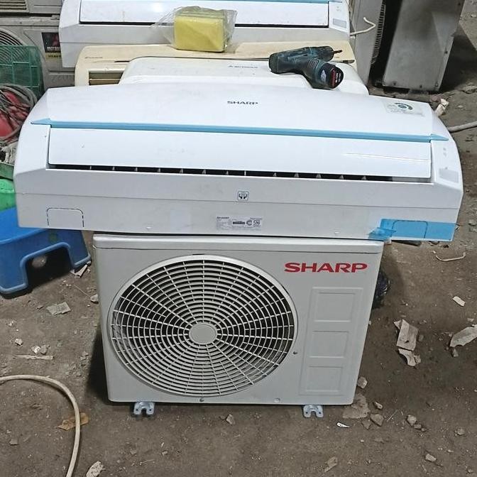 ac second sharp 1pk R32 full freon siap pasang full orisinil SDS