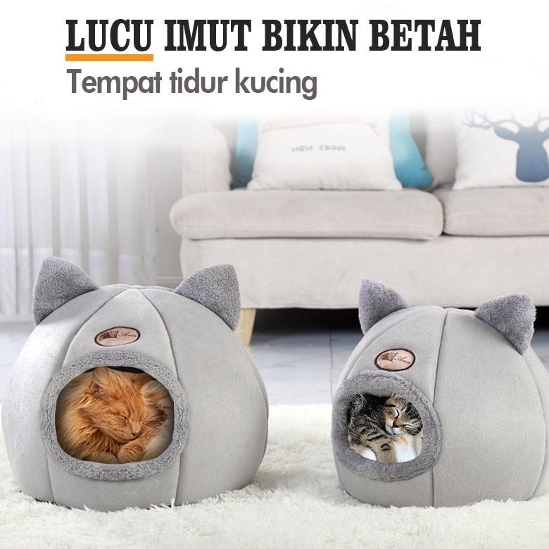Rumah Tempat Tidur Kucing Lucu XL Hangat Kasur Hewan kandang Kucing Anjing Rumah Kucing Mini Lucu HT