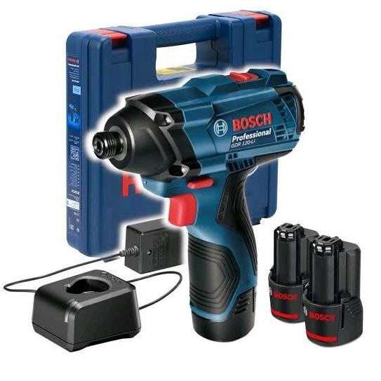 Bosch Cordless Drill GSR 120 Li Gen 3 Bor 2 Baterai 12 Volt Charger Set