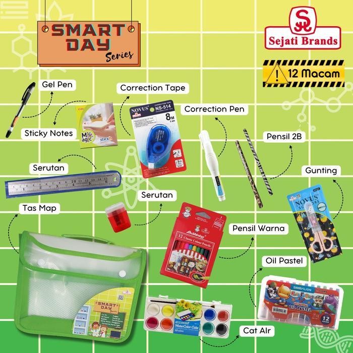

Paket Tab ( Tahun Ajaran Baru ) Lengkap Alat Tulis Sekolah Smart Day New Best Quality 100% Original
