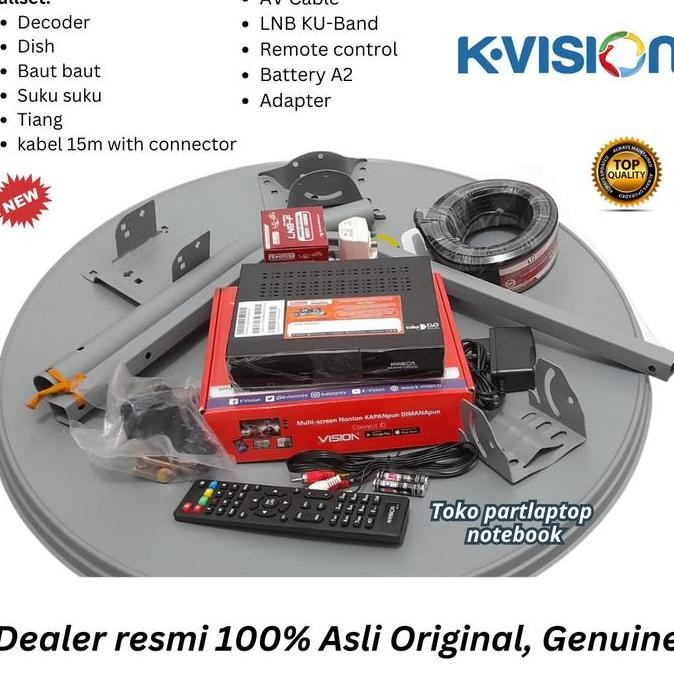 ANTENA DECODER RECEIVER DISH K-VISION PARABOLA MINI NEW ORIGINAL ORIGINAL DAN TERPERCAYA