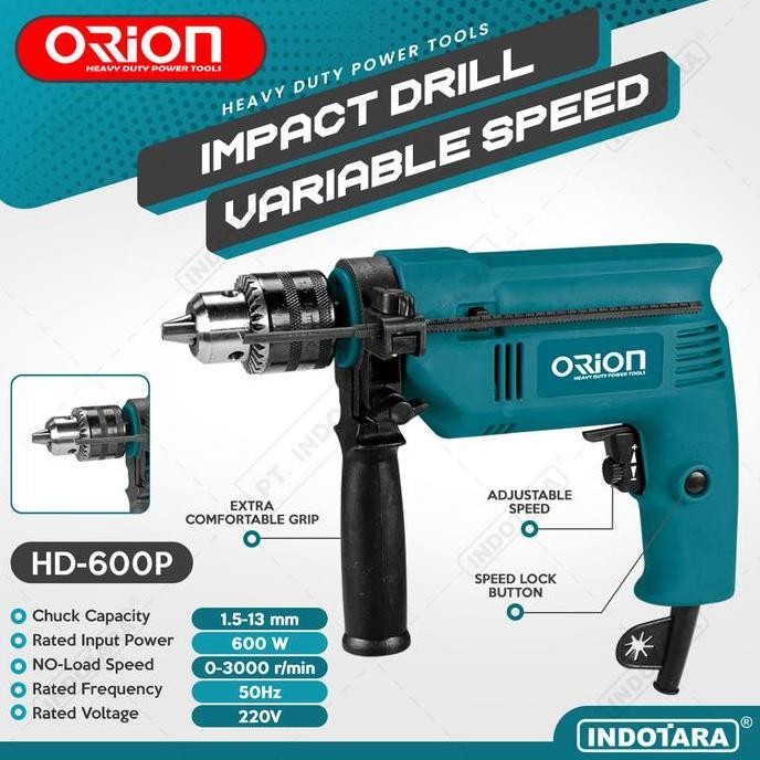 Original Mesin Bor Listrik Impact Drill ORION HD-600P | Bor Tembok Beton Listrik Bertenaga