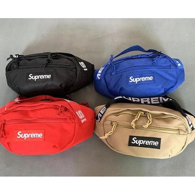 [original] supreme waistbag shoulderbag tas pria kualitas premium [terlaris] [terbaik]