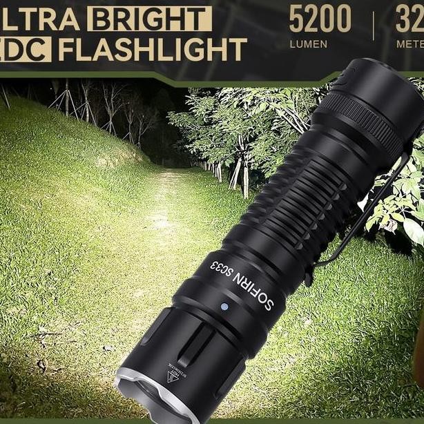 Sofirn Sc33 Senter Led Cree X70.3 5200 Lumens Edc Portable Usb C