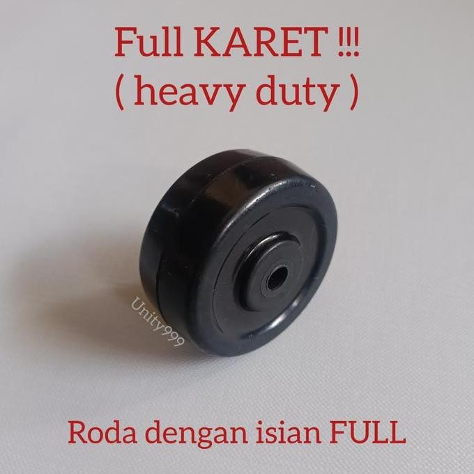 Roda Koper Roda Pengganti Roda Single Karet Roda Sparepart Koper Black + AS