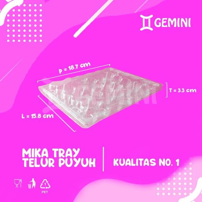 MIKA TELUR PUYUH 30 LUBANG/ TRAY TEMPAT TELUR PUYUH/ ADA PENGUNCI MIKA AS