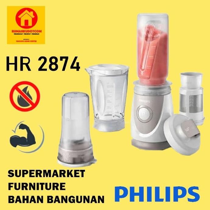 BLENDER PORTABLE PHILIPS - BLENDER MINI PHILIPS - HR 2874 - PHILIPS Terlaris