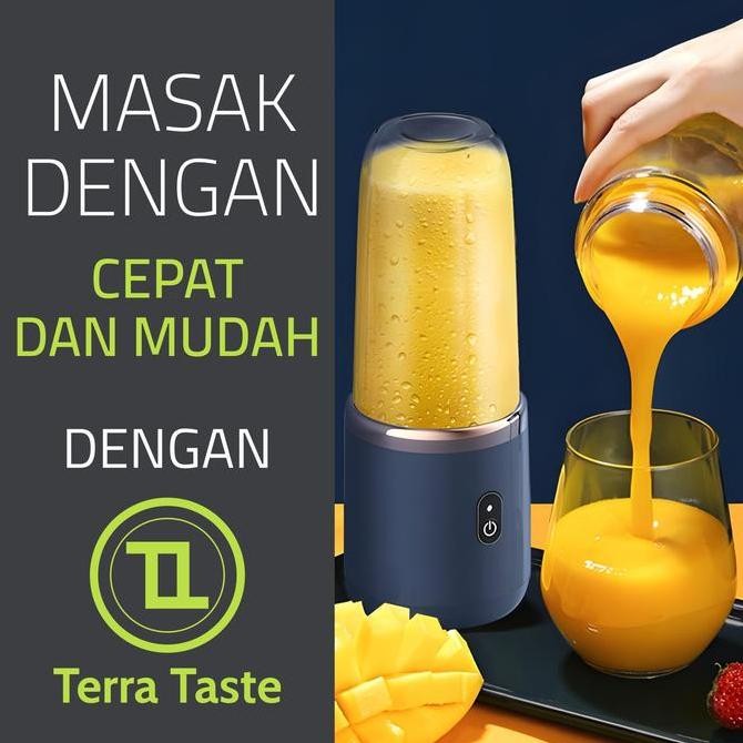 [Terra Taste] Blender Portable Buah Mini. Juicer Kecil USB. Blender Gelas Jus. Blender Portable Jus 