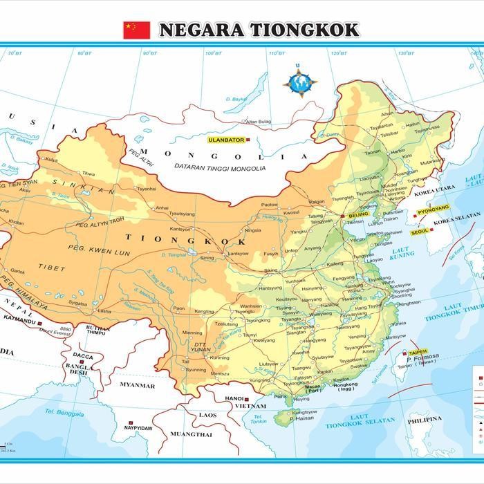 

Bt Peta Negara Tiongkok / Cina Kecil Bingkai