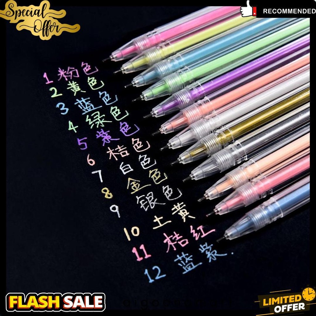 

[Midori] 12 Pcs Coloring Pen Pulpen Warna - D0007 Terlengkap Dan Termurah