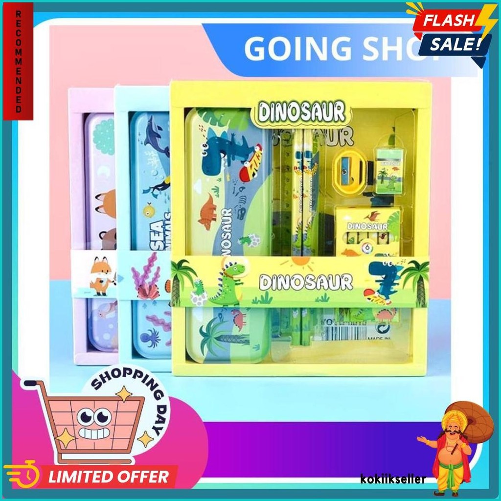 

[ Gs ] Kotak Pensil Anak Set Stationery Untuk Hadiah Anak Sekolah Kotak Pensil Karakter Murah Stationery Alat Tulis Set Tepak Pensil Diskon