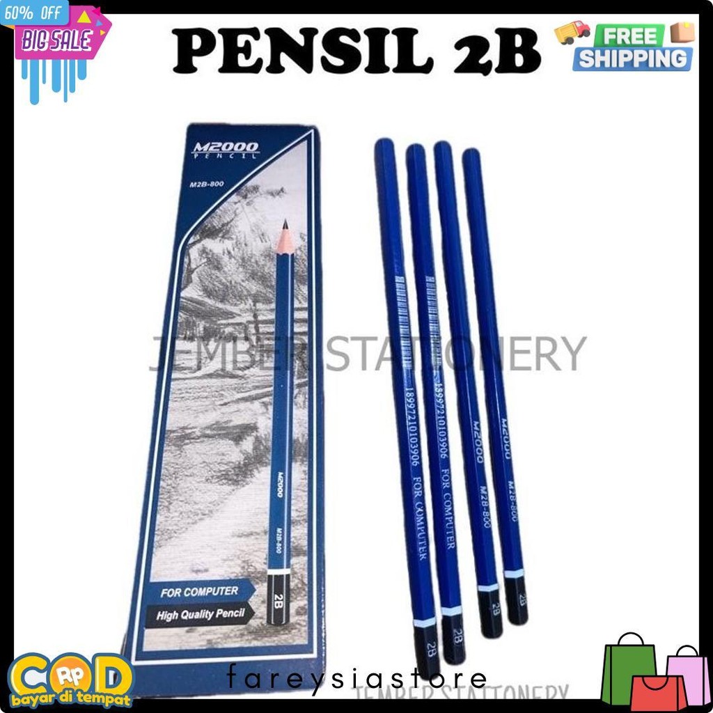 

(12Pcs) Pensil M2000 Biru Warna Biru Muda Berkualitas Diskon