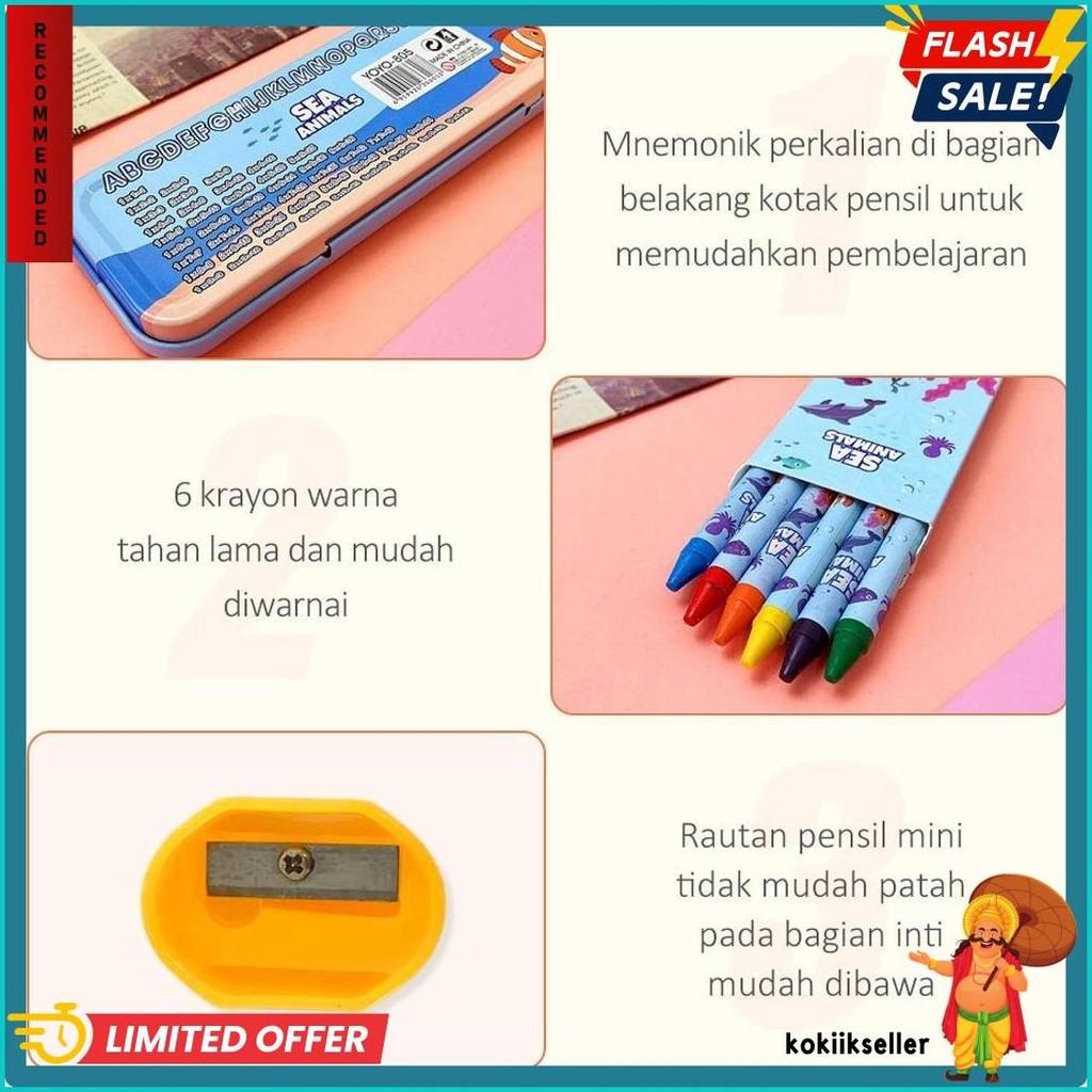 

Jcho Kotak Pensil Anak Stationary Set Lengkap Alat Tulis Kotak Pensil Lucu Karakter Diskon
