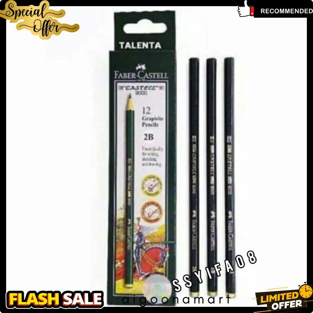 

Pensil Faber Castell 2B ---1 Pak (Per 1Pak Isi 12Pcs) Flash Sale! Diskon Hingga 70%