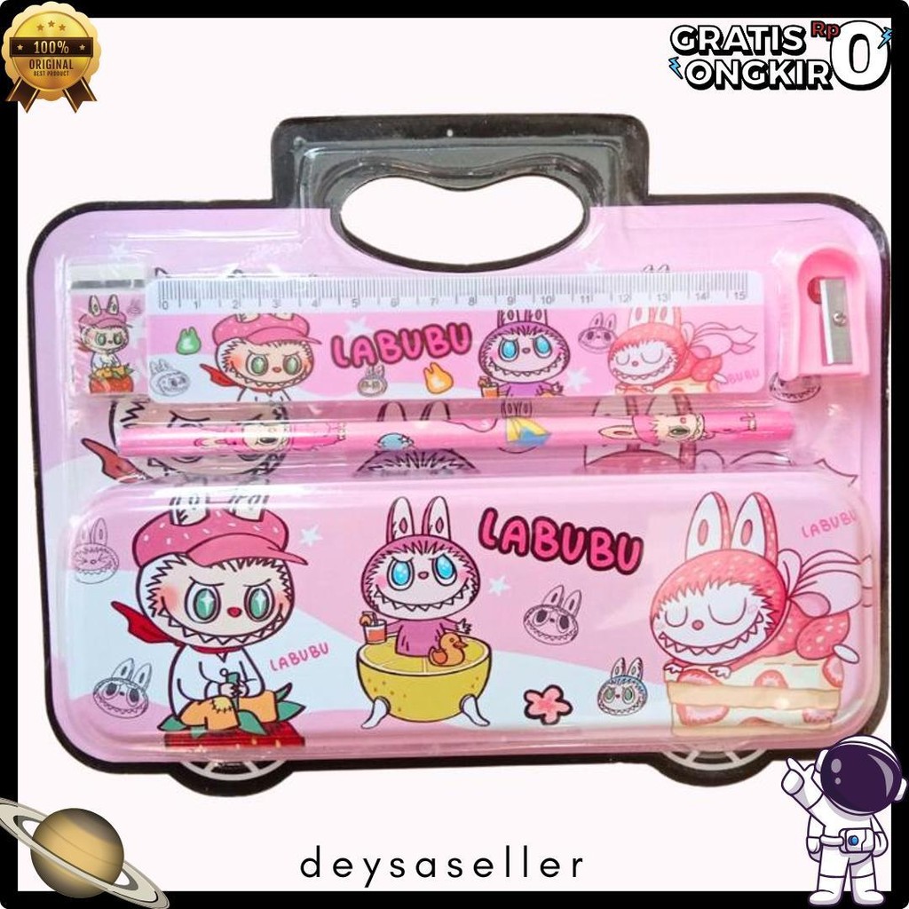 

Paket Alat Tulis Sekolah 5 In 1 Motif Labubu Capybara Stationary Study Set Kotak Pensil Penggaris Penghapus Rautan Pensil Lucu Terlaris! Produk Ini Banyak Dicari