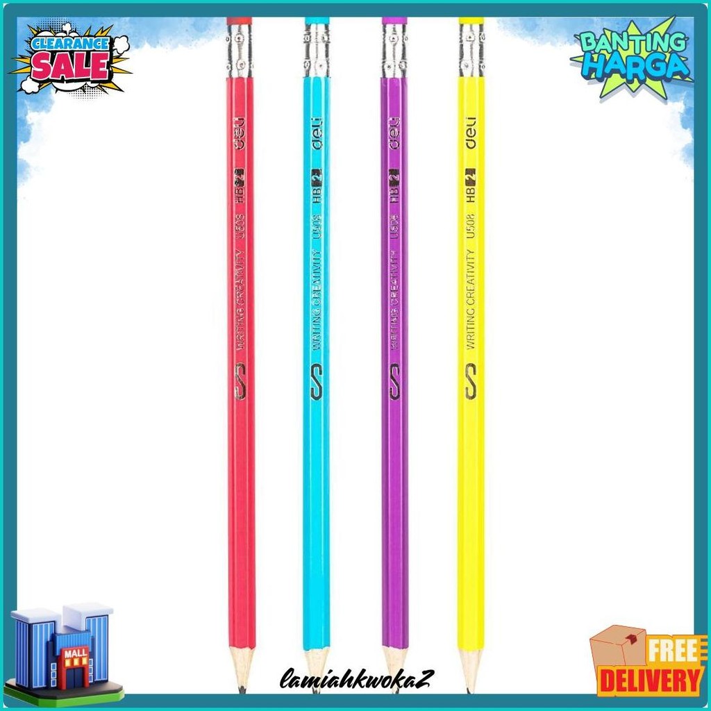 

Deli Pensil Hb / Graphite Pencil Isi 12 Dengan Penghapus Eu50800 Flash Sale! Diskon Hingga 70%