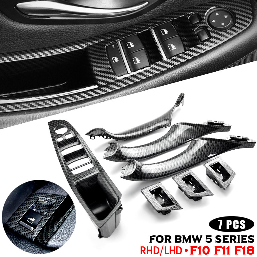 

Serat Karbon RHD LHD Pegangan Pintu Interior Mobil Cocok Untuk BMW Seri 5 F10 F11 520d 525d 530d 535