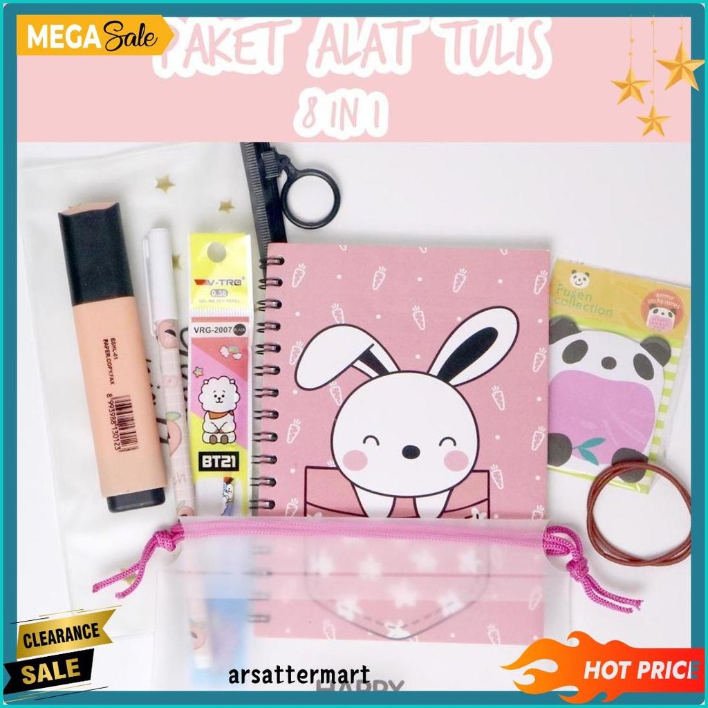 

Paket Alat Tulis 8In1 / Stationery Set / Alat Tulis Set Terlaris! Produk Ini Banyak Dicari