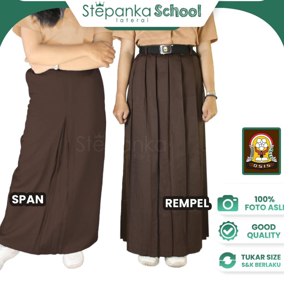 DF258>> Rok Pramuka SMA / Rok Pramuka Penegak / Seragam Sekolah / Seragam SMA/ Rok Rampel Coklat/ Ro