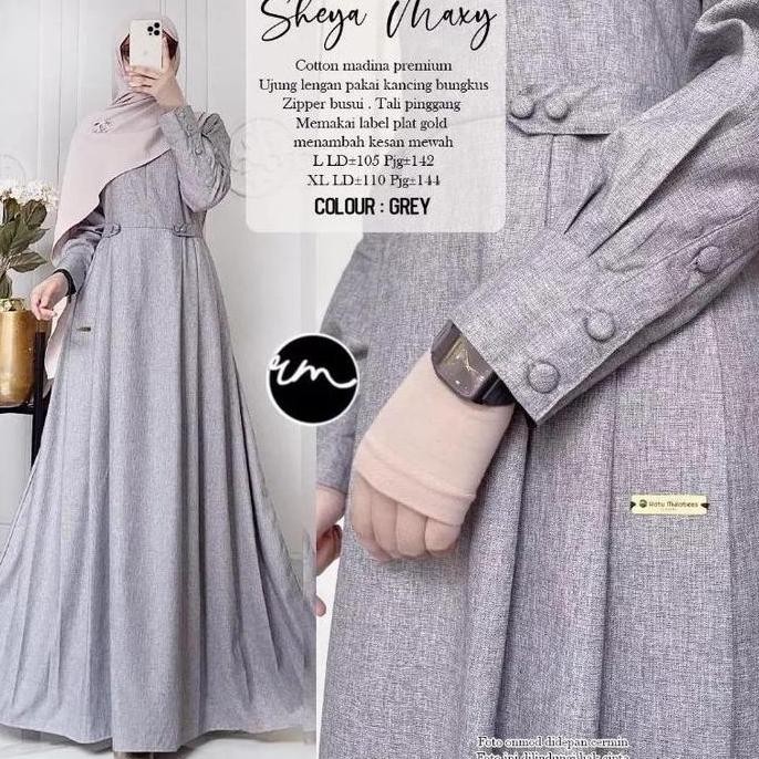 Sheya maxi/gamis katun madinah/gamis polos