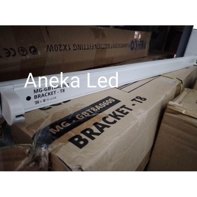 rumah lampu / kap / bracket tl t8 led 60 cm