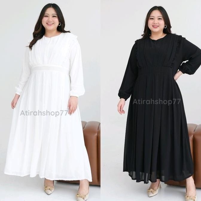 gamis ceruty jumbo Ld130cm Ld140cm Polos