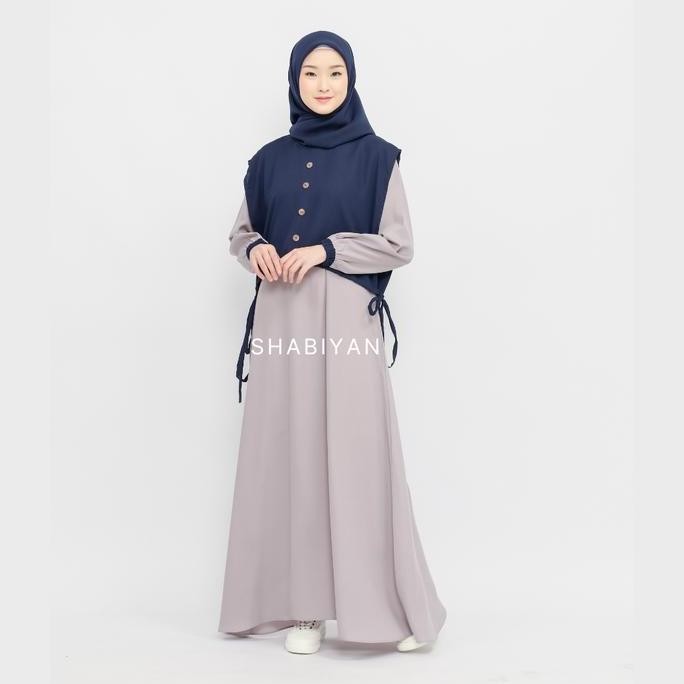 Shabiyan 416 Gamis Remaja Perempuan Moscrepe Polos
