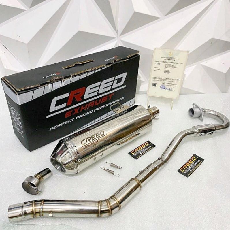 Knalpot Fullset Creed Original Knalpot Racing Klx 150 Crf 150 Wr 155 D Tracker Full Bass Not Fmf Nor