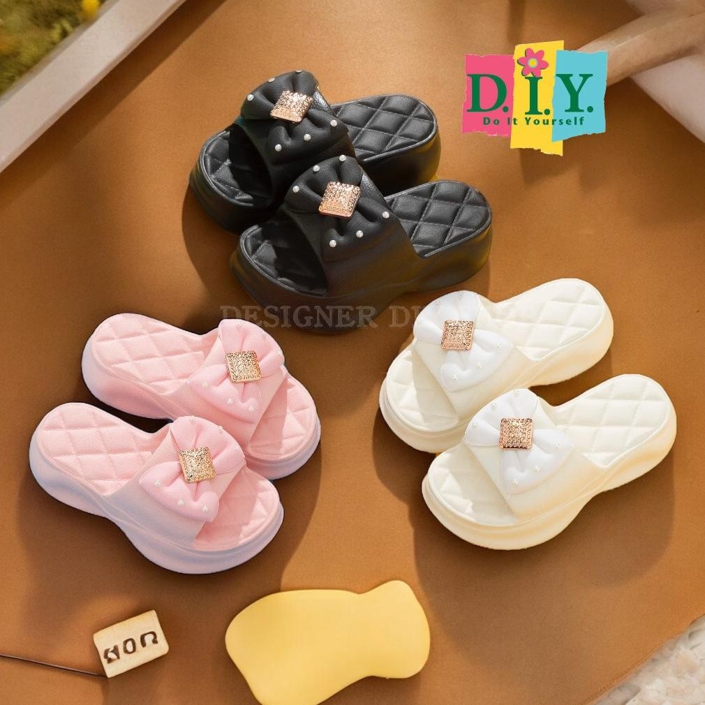 Sandal Wanita Jelly Fuji Korea Sendal Wedges Tebal Empuk EVA 2024